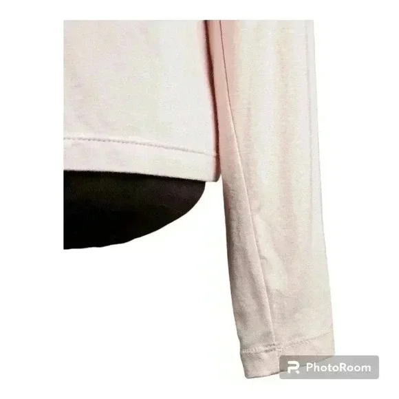 Ralph Lauren LRL Pullover Ruffled Scoop neck Blush Pink LS SHIRT Medium EUC - Picture 5 of 7